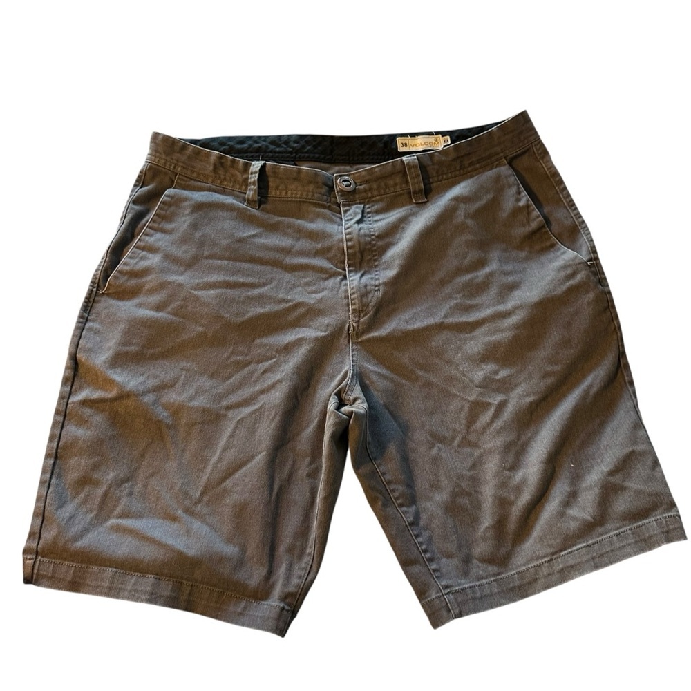 Volcom Men's Charcoal Flat Front Shorts